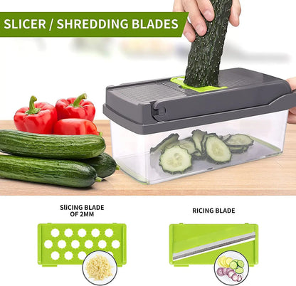 Ultimate Kitchen Pro: 14-in-1 Veggie & Fruit Slicer