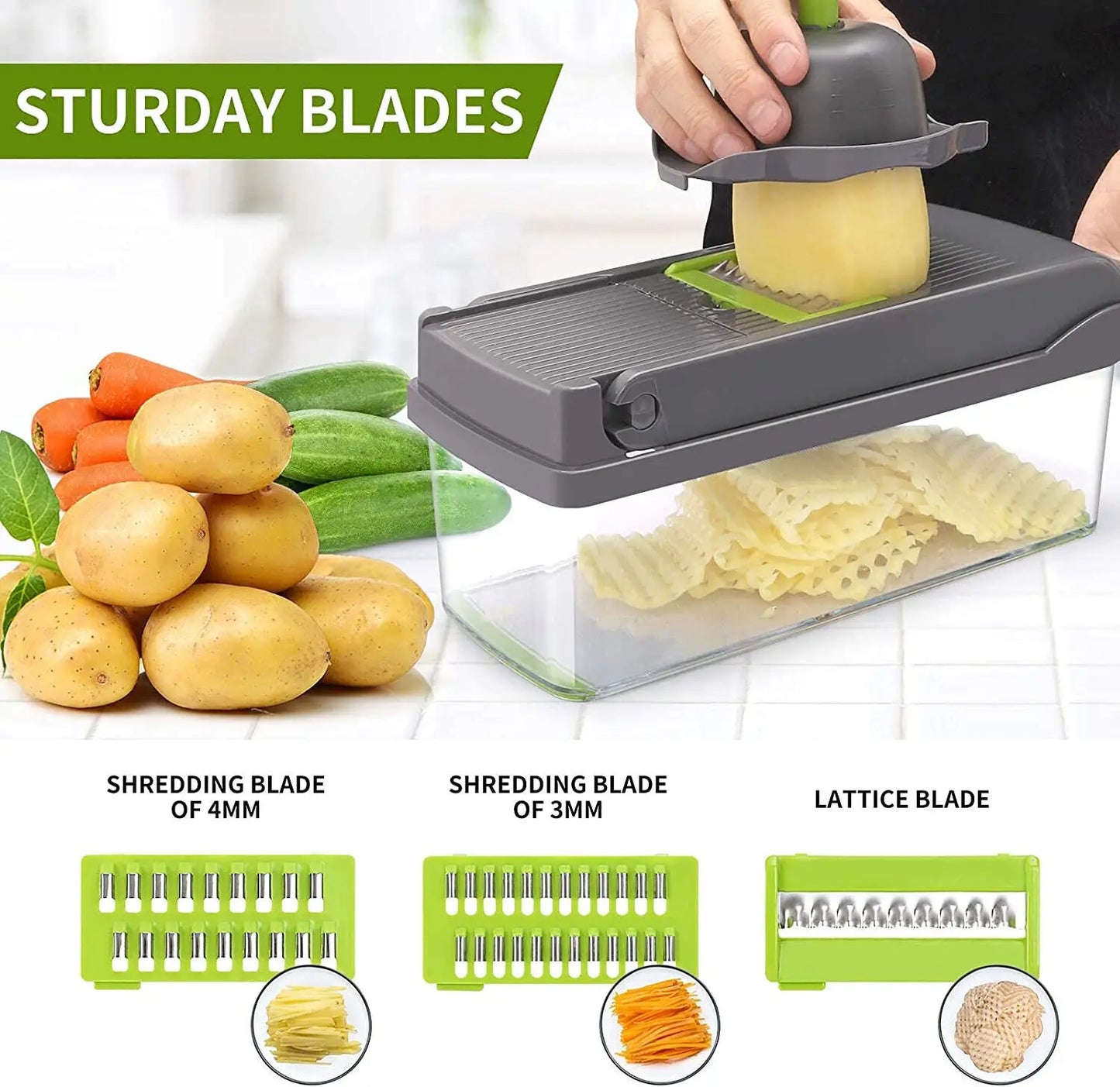 Ultimate Kitchen Pro: 14-in-1 Veggie & Fruit Slicer