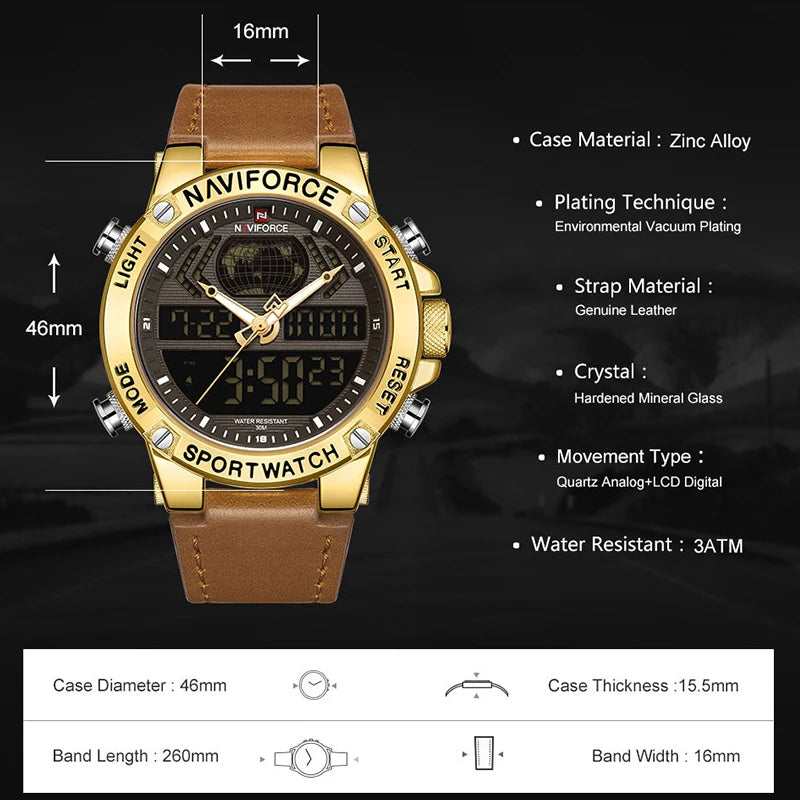 Relogio Masculino Navigator Elite Aurum Precision