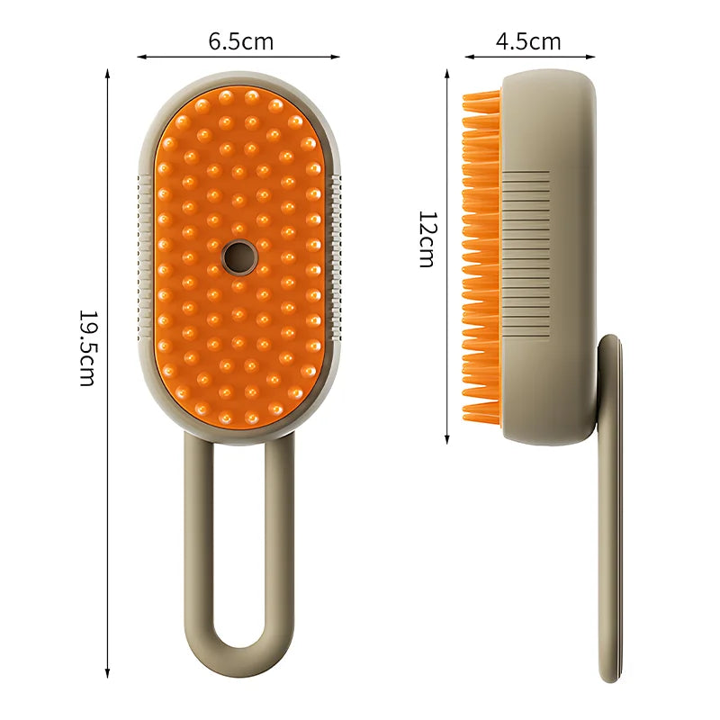 GroomPro 3-in-1 Pet Spa Brush: Steamy Massage & Fur Removal Tool