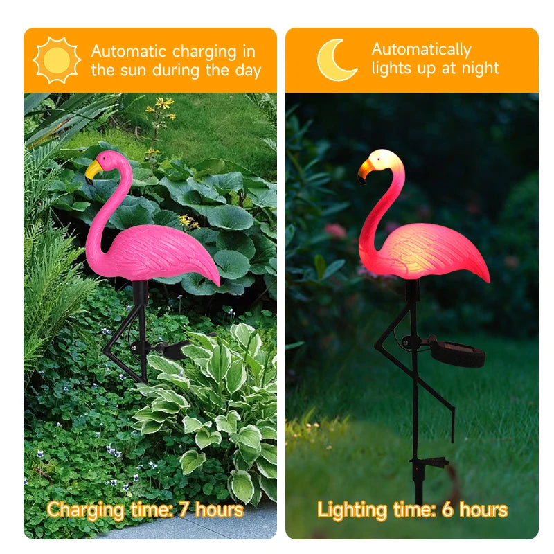 Lanterna Solar Flamingo para Pátio 1