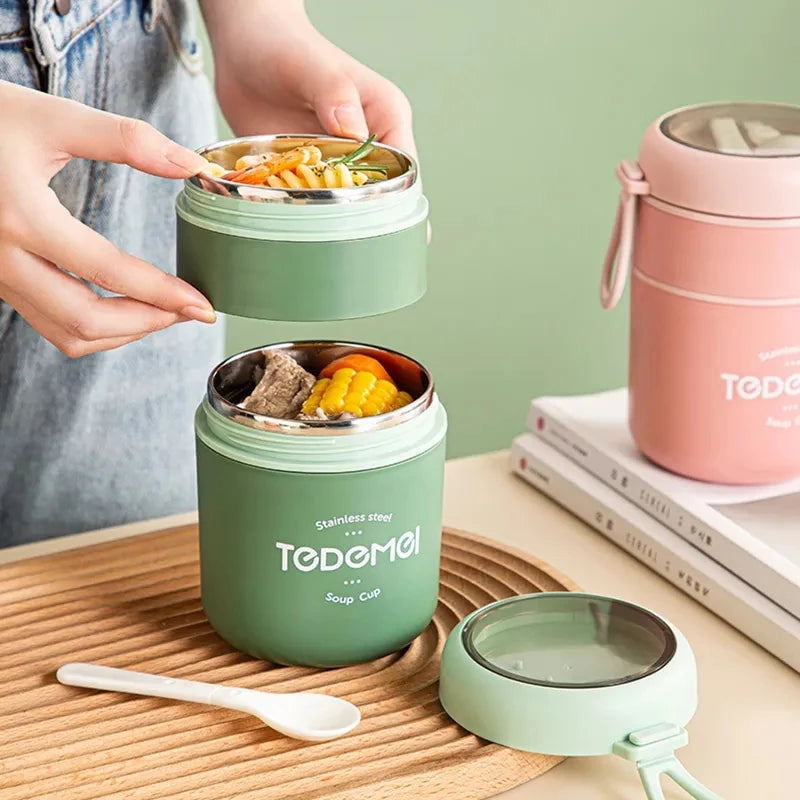 ThermaServe Insulated Food Jar – Stainless Steel Vacuum Lunch Box & Soup Warmer