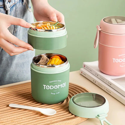 ThermaServe Insulated Food Jar – Stainless Steel Vacuum Lunch Box & Soup Warmer