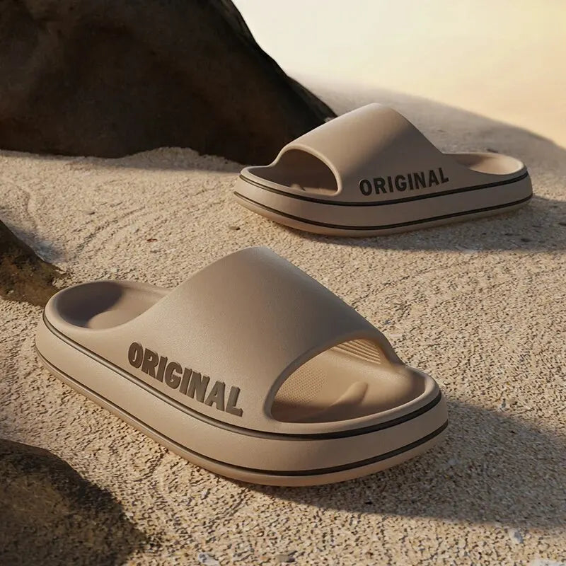 SlipEase Lettered Slides - Comfortable & Stylish for Beach or Home